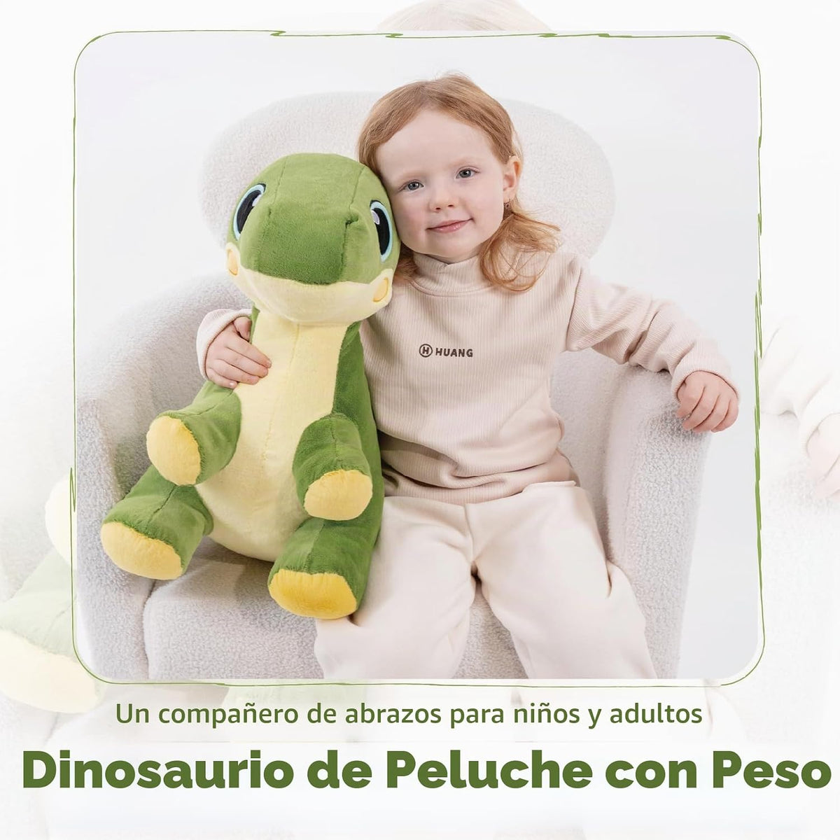 Jrystar Animal de Peluche de Dinosaurio con Peso, Juguetes de Peluc...