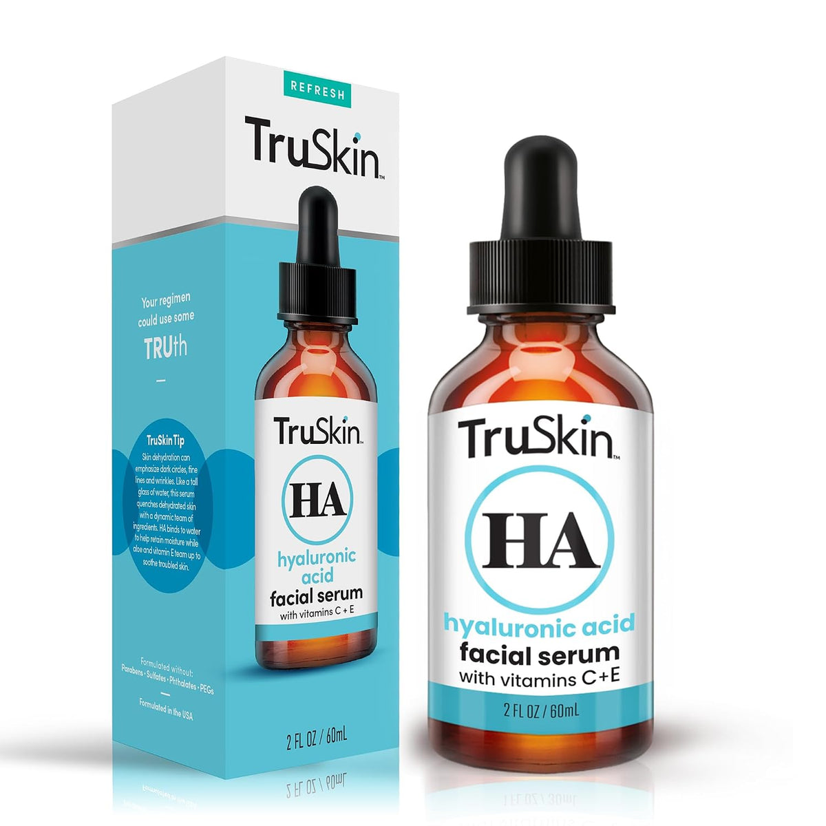 Suero de ácido hialurónico Truskin Naturals, 2 onza | Suero facial...