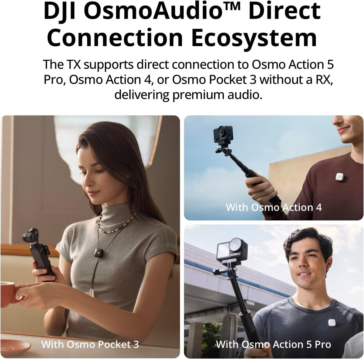 DJI Mic Mini Combo + Funda de silicona + Protector de viento colori...