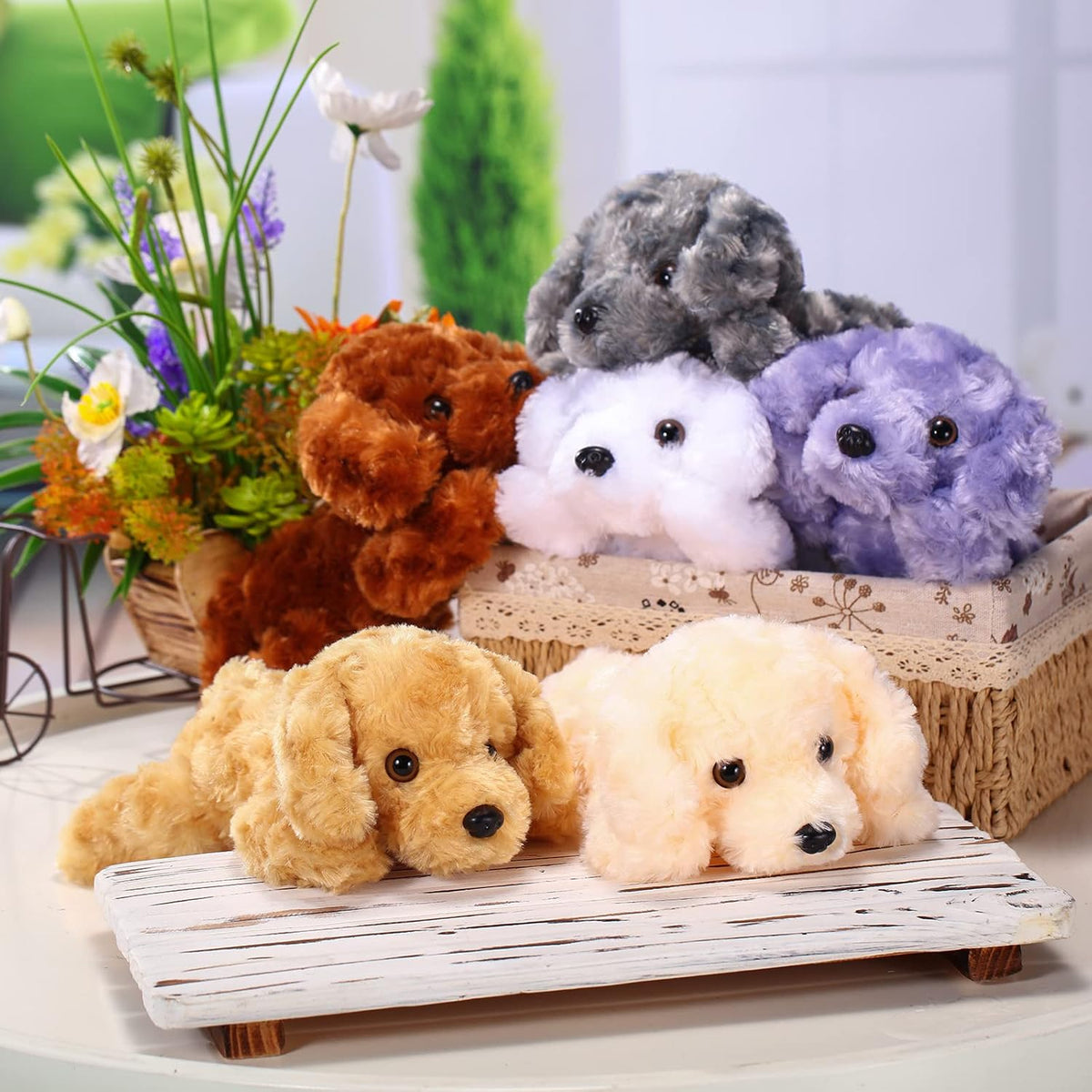 Harrycle Juego de 6 almohadas de felpa suave de 8 pulgadas para per...