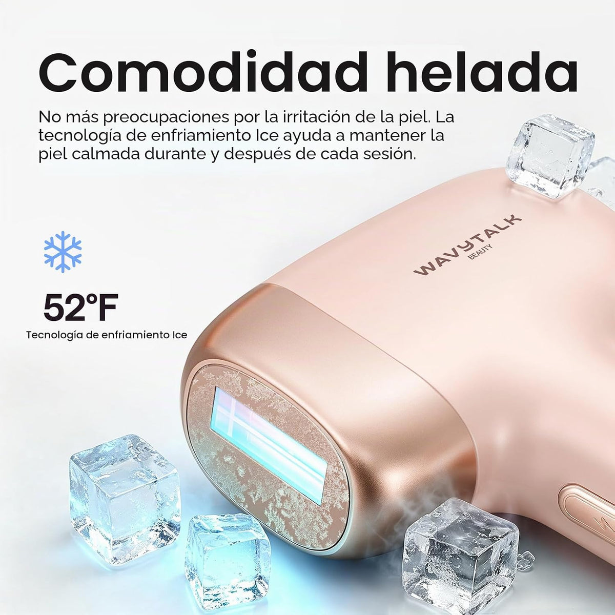 Wavytalk Depilación láser IPL, desnuda con rodillo de precisión par...