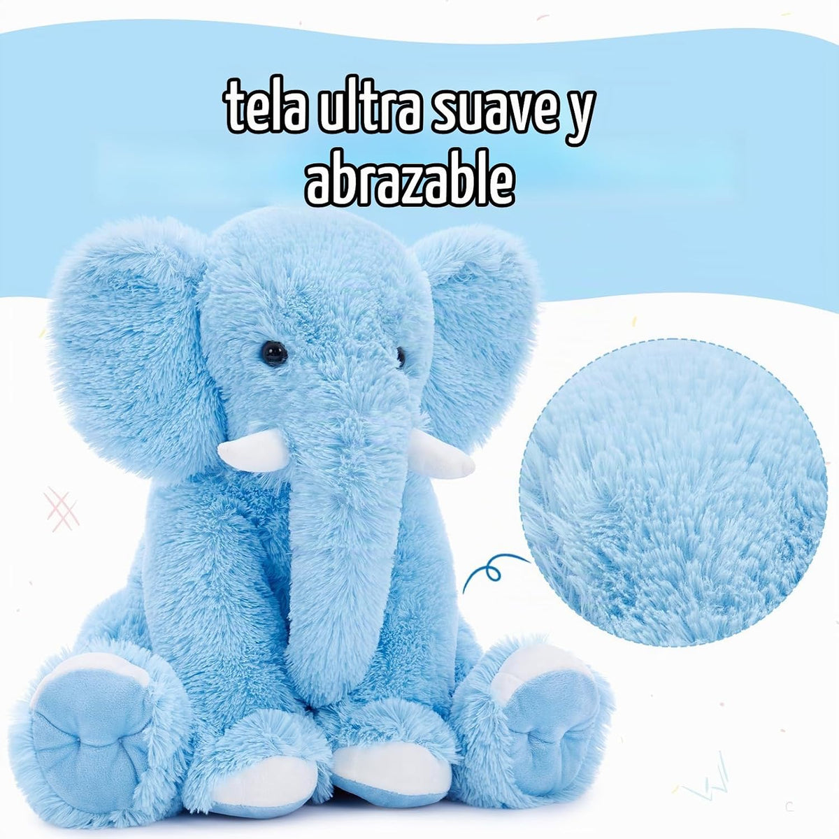 MorisMos Animal de Peluche Elefante Grande, Compañero de Peluche Su...