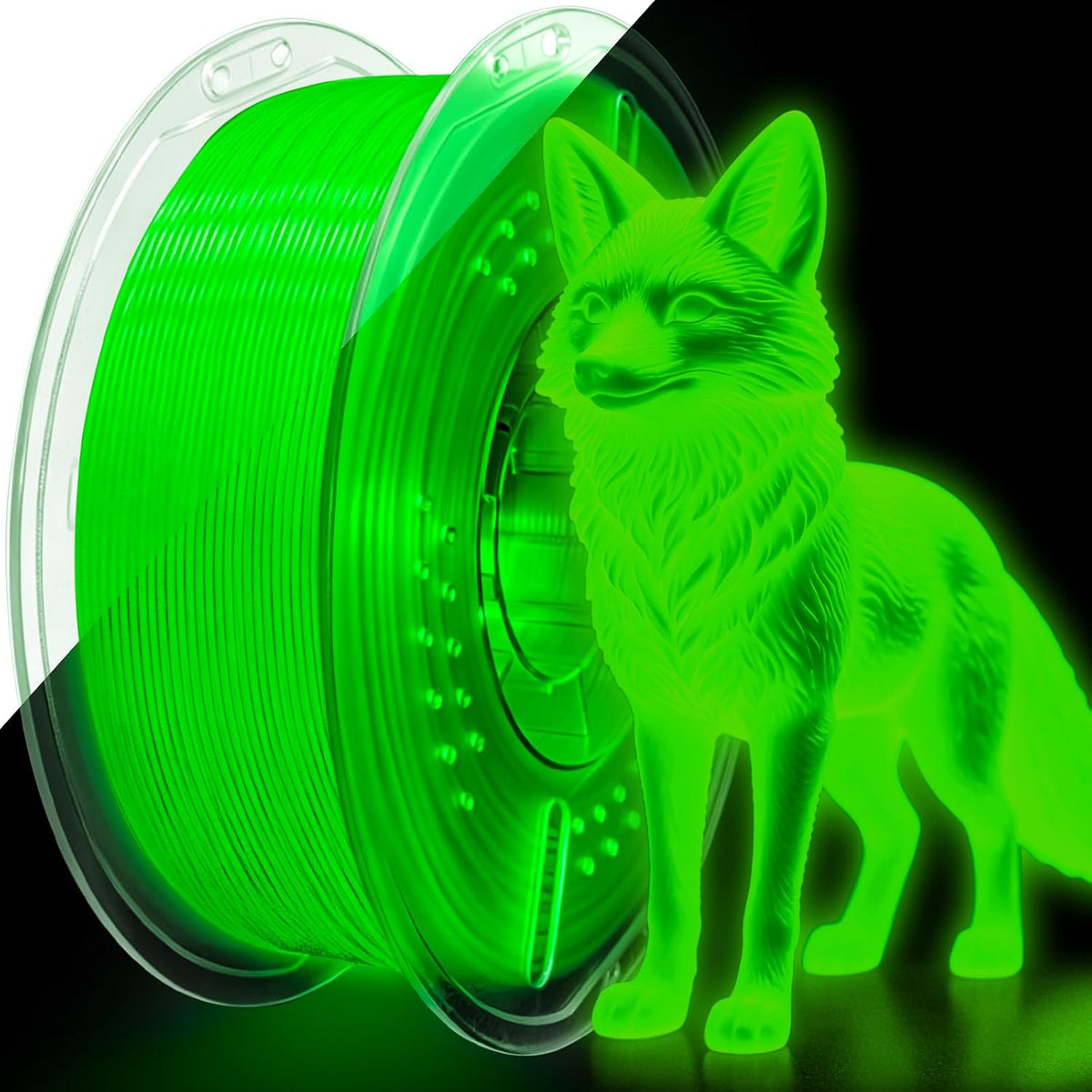 Frucindra Filamento de impresora 3D PLA+ que brilla en la oscuridad...