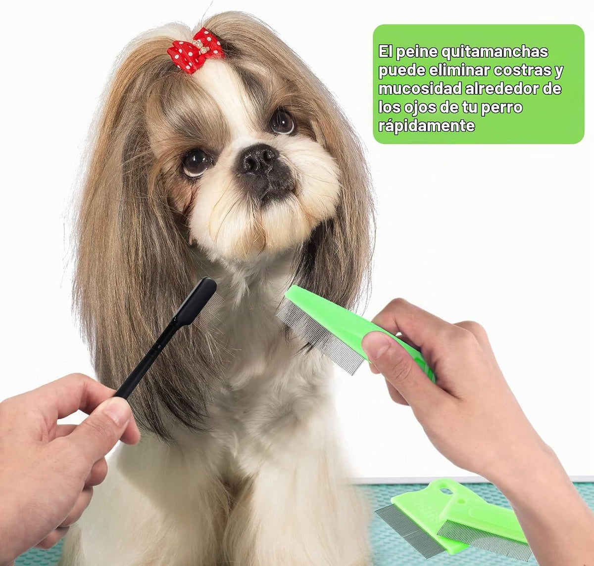 5 Piezas Peines para Ojos de Perro Removedores de Manchas de Lágrim...