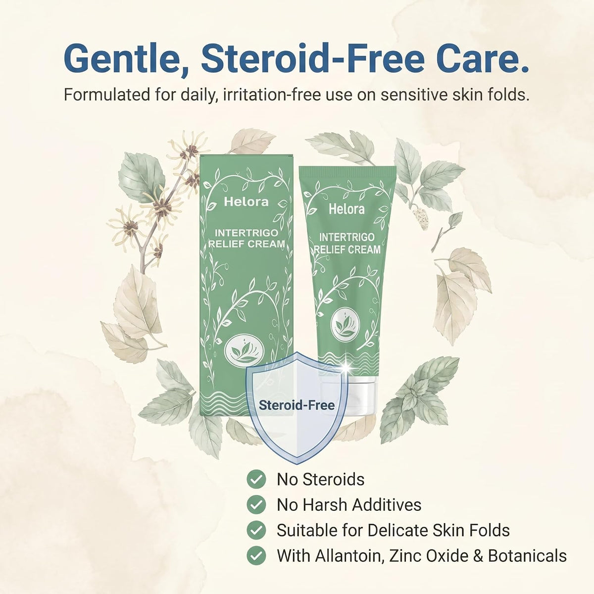Crema Helora para pliegues de la piel Crema Intertrigo 2 FL OZ | Cu...