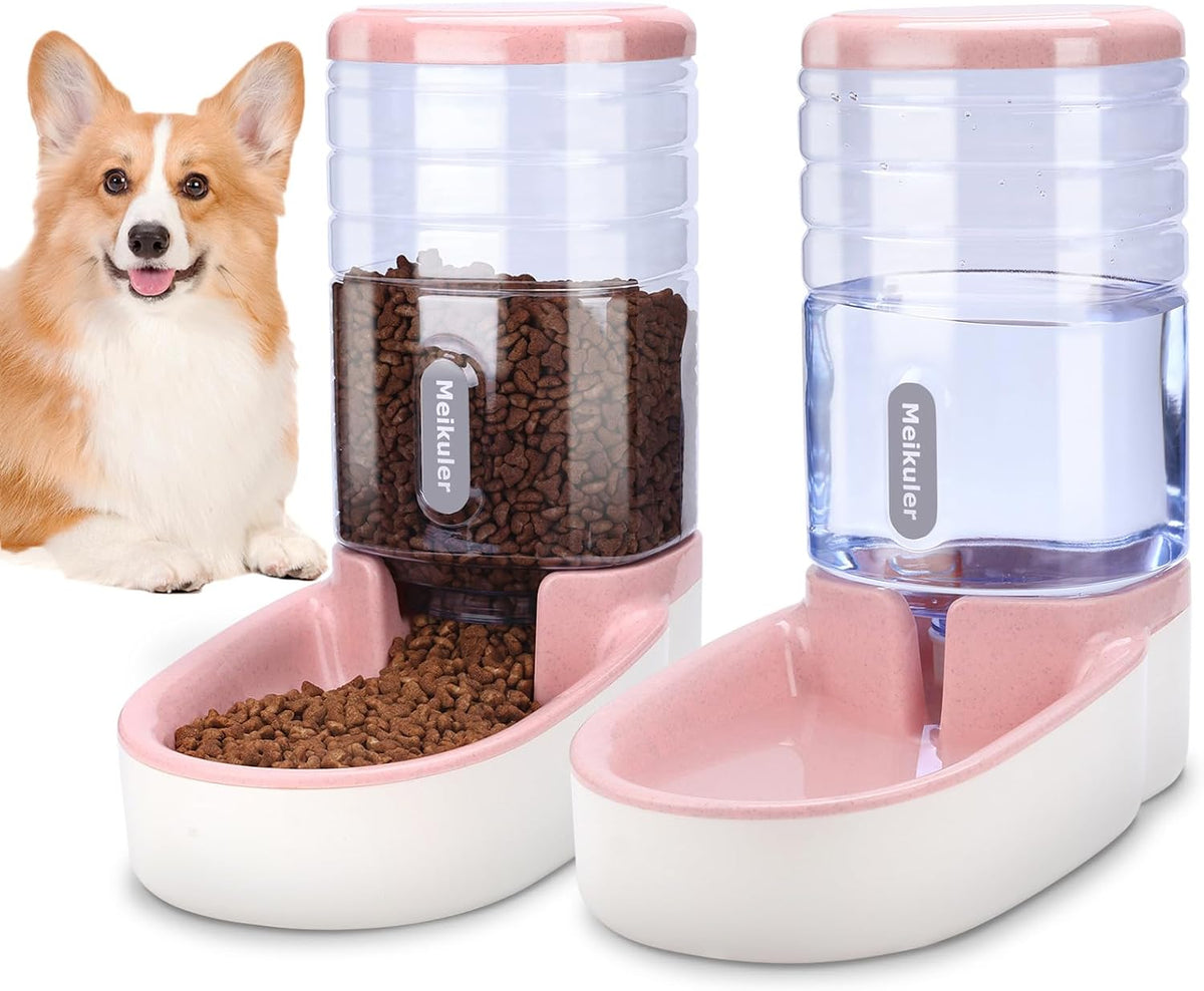 Meikuler Conjunto de Alimentador Automático para Perros y Gatos y D...