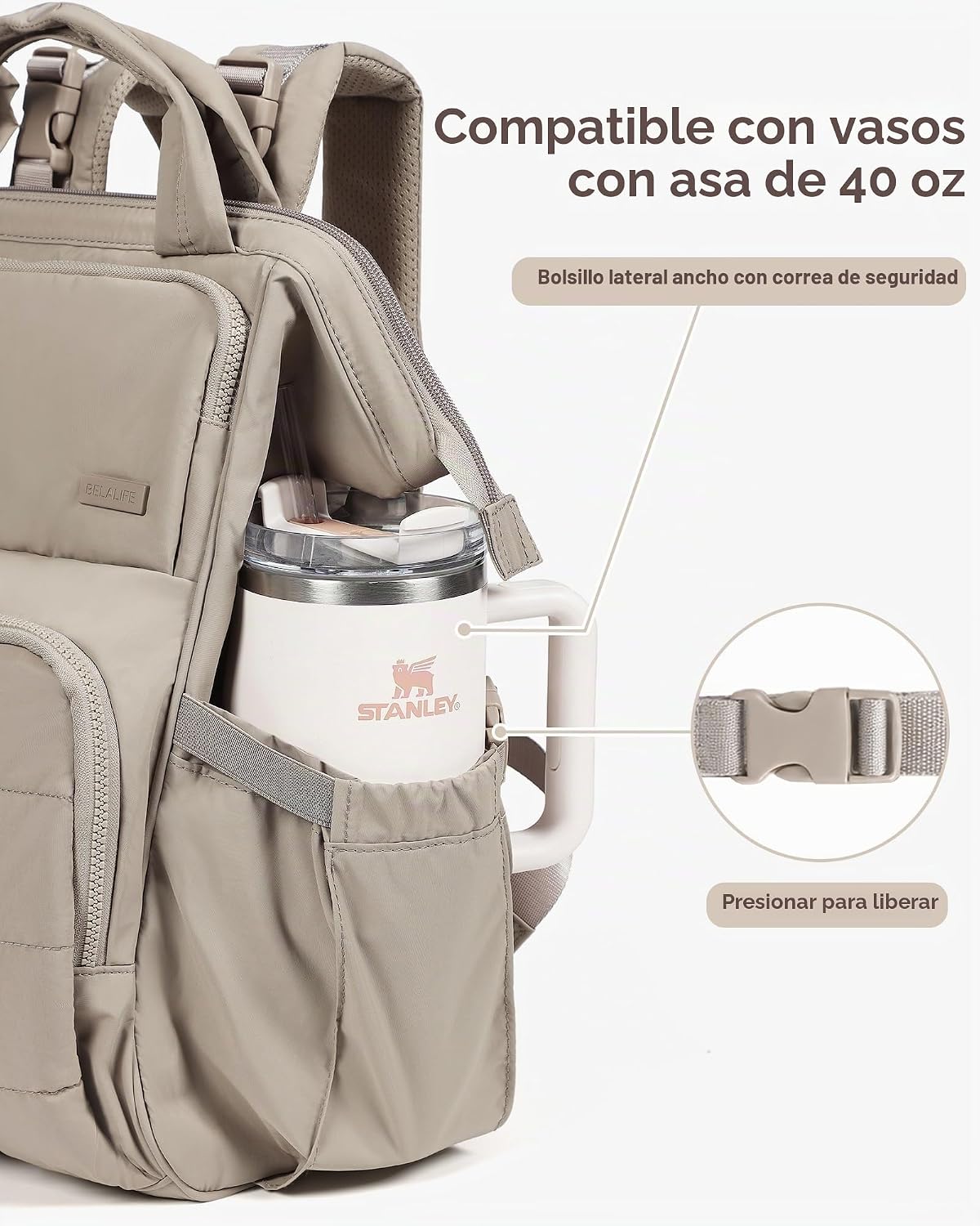 BELALIFE Mochila para pañales con cambiador, organizador para el cu...