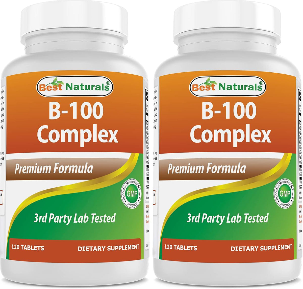 Best Naturals B 100 Complex 120 tabletas (vitaminas del complejo B)...