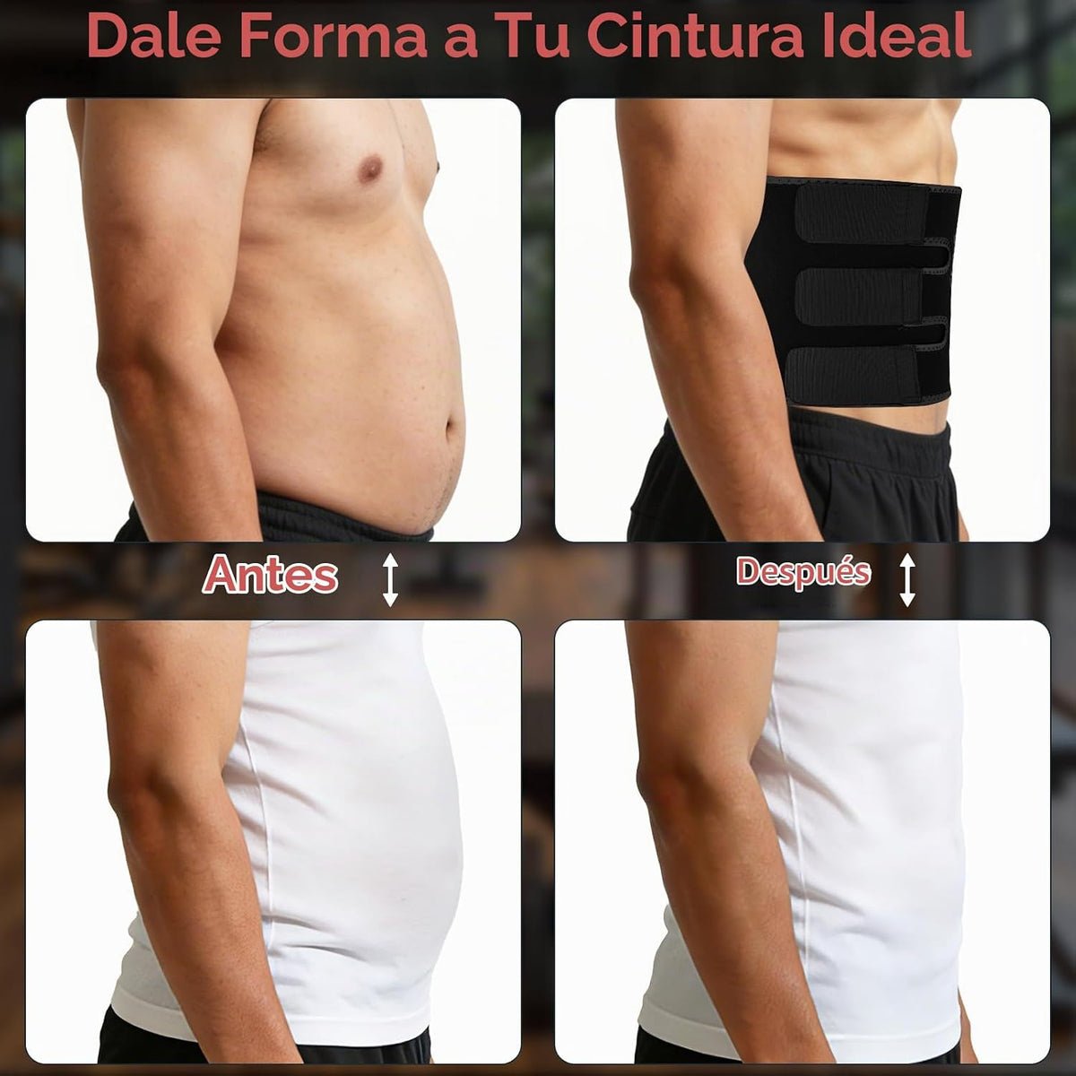 NEWCOO Banda de Sudor para Entrenamiento de Cintura para Mujeres y...