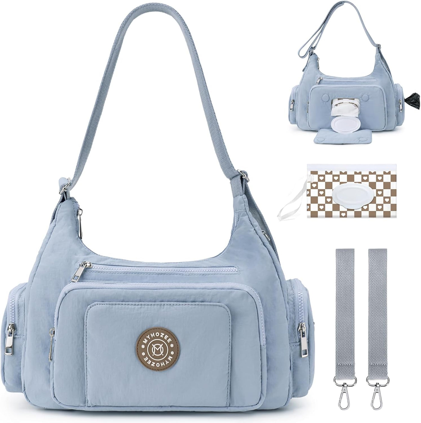 Bolsas cruzadas acolchadas para mujer, bolsa grande para pañales co...