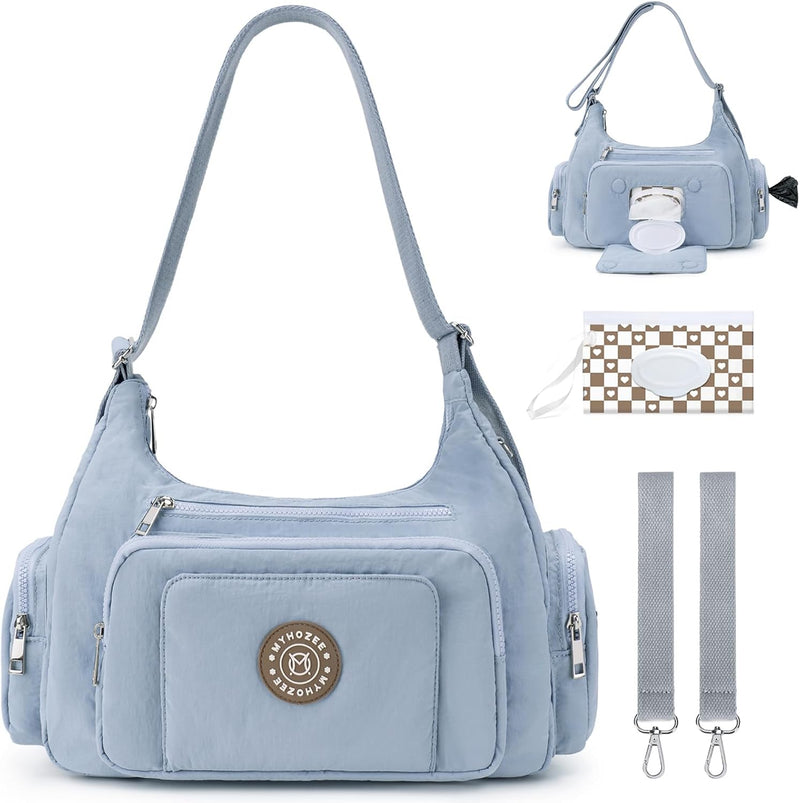 Bolsas cruzadas acolchadas para mujer, bolsa grande para pañales co...