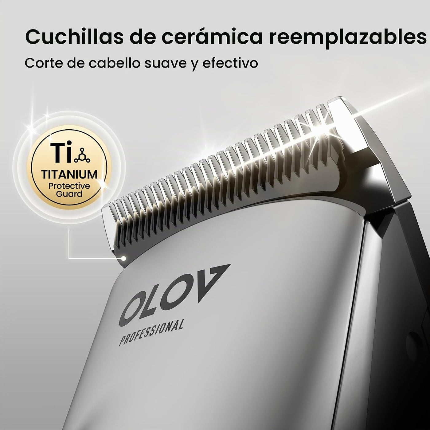 OLOV PROFESSIONAL Cortapelos para hombres, kit de cortapelos inalám...