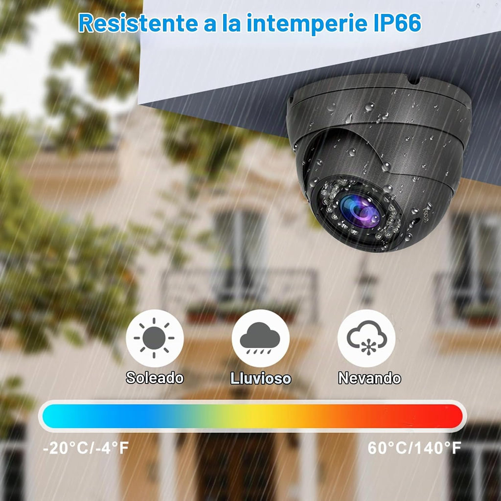 Cámara CCTV HD 1080P 4 en 1 (TVI\/AHD\/CVI\/960H\/CVBS) Cámara domo...