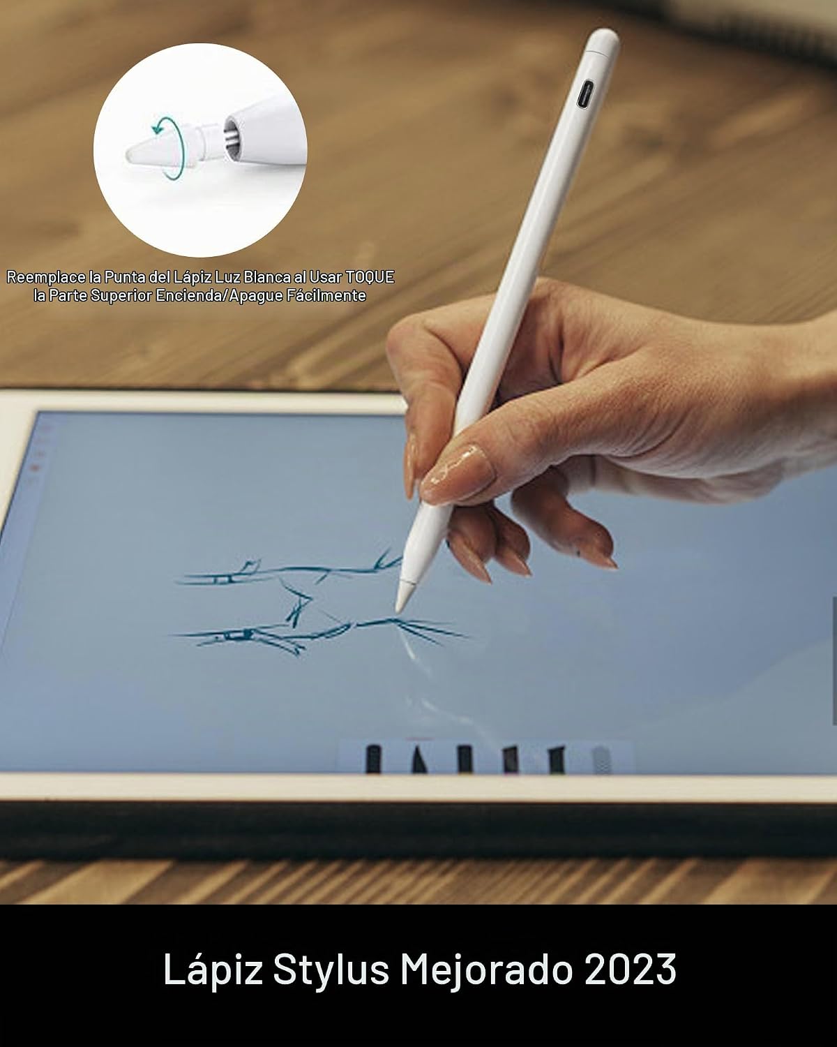 Lápiz óptico de 1ª generación para iPad de 9ª y 10ª generación con...