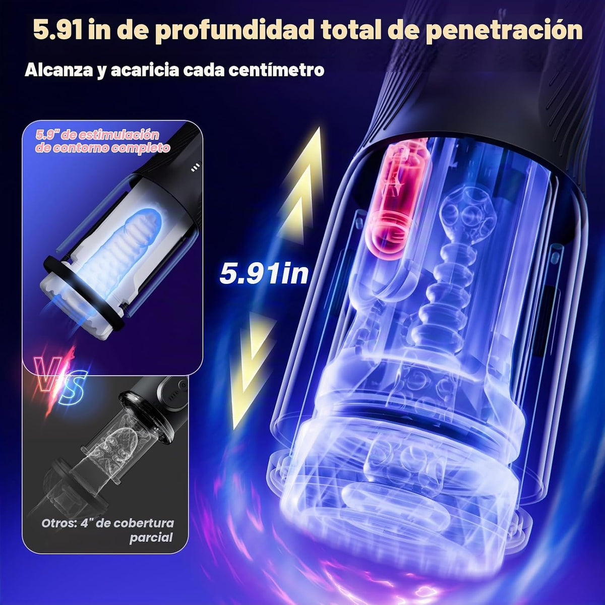 ZEMALIA APP Masturbador masculino automático Juguetes sexuales para...