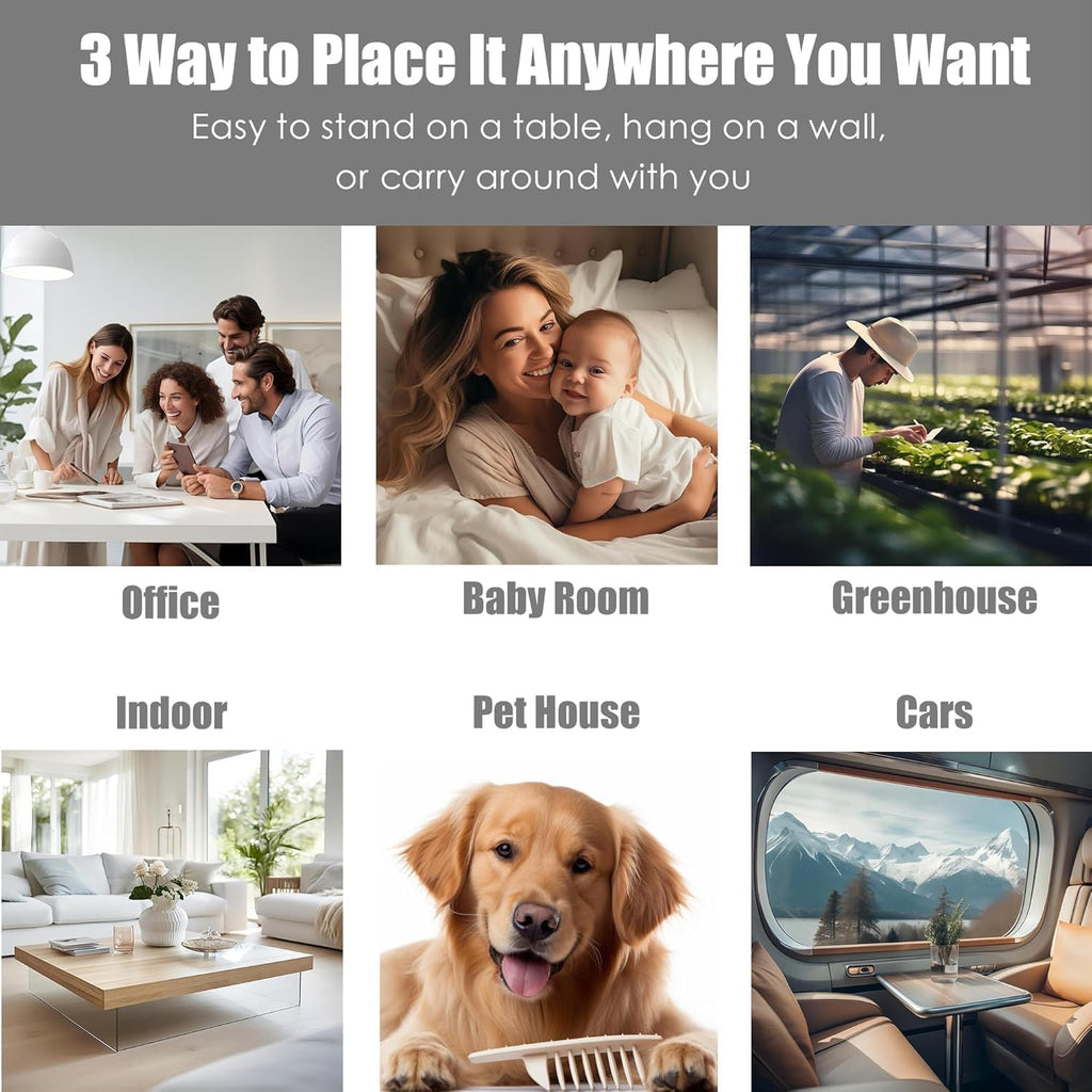Monitor de calidad del aire interior 16 en 1, probador inteligente...