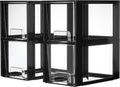 Vtopmart - Paquete de 4 cajones apilables grandes, color negro