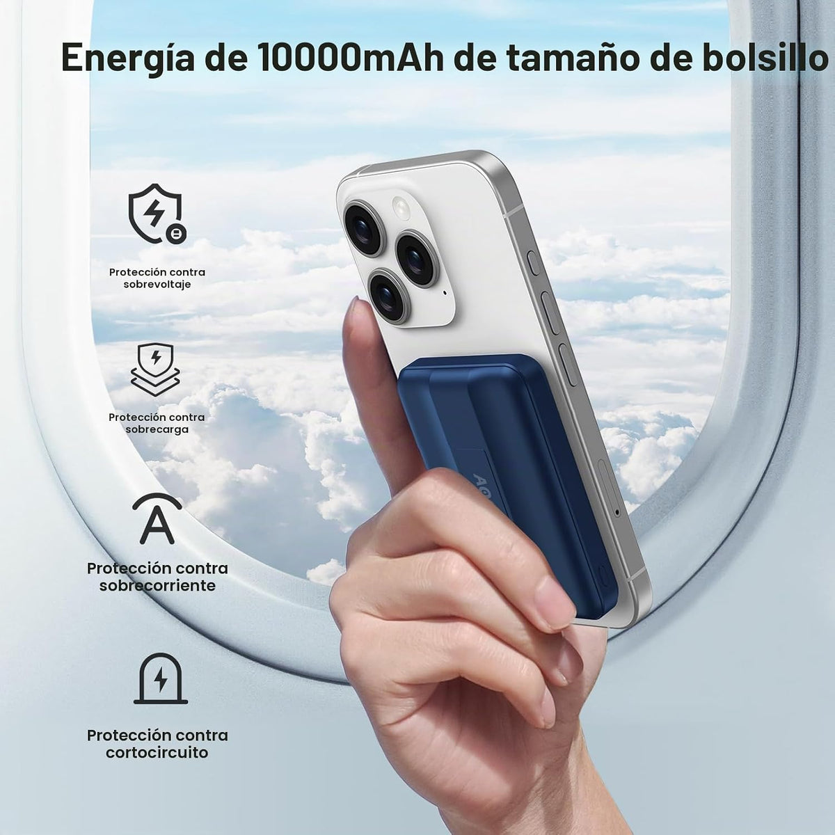 AOGUERBE para cargador portátil MagSafe, cargador magnético de 1000...