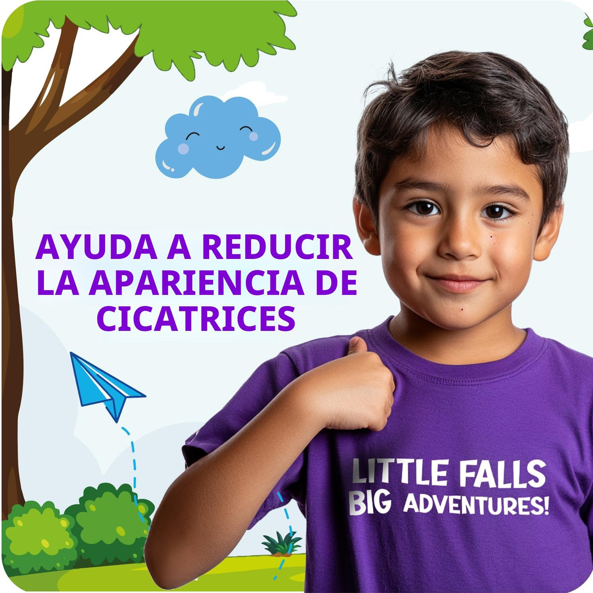 Cicatricure Gel avanzado para cicatrices para niños, aroma a uva, 1...