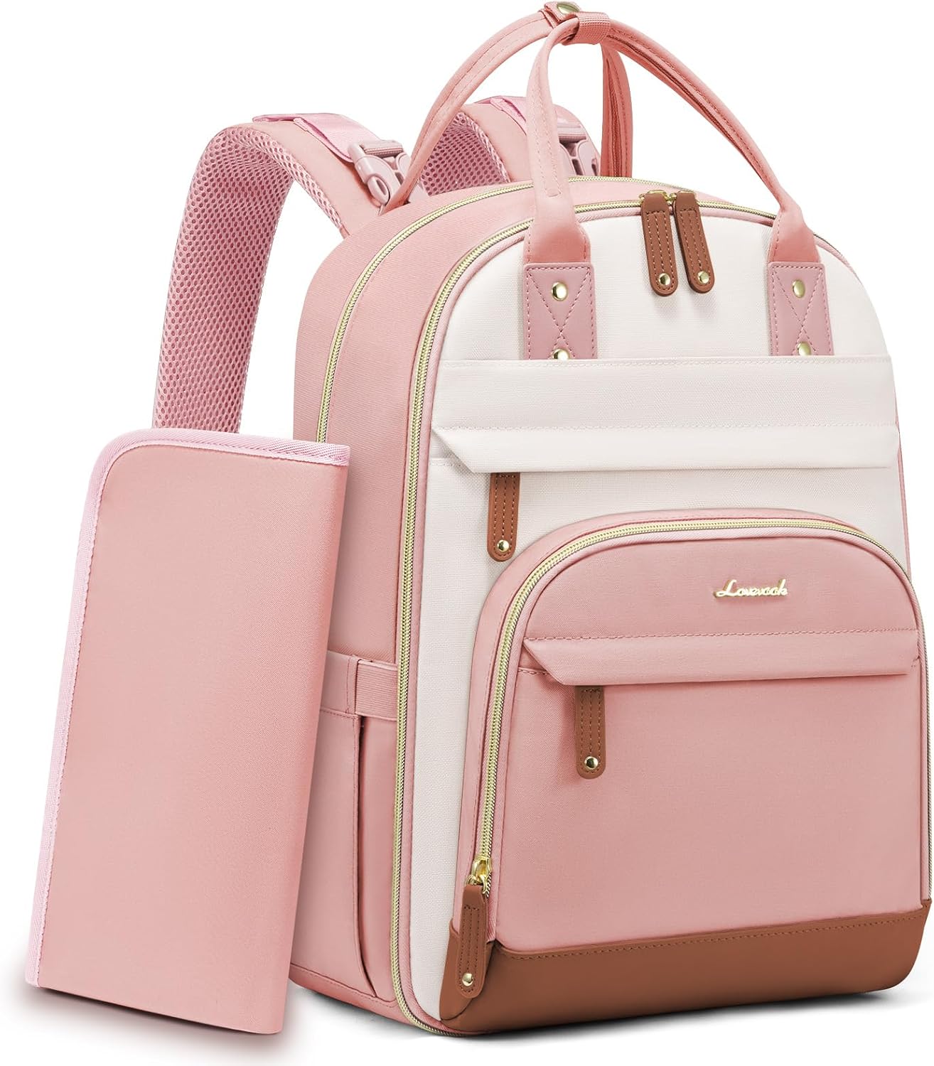 LOVEVOOK Mochila para Pañales, Bolsa de Bebé con Cambiador, Mochila...