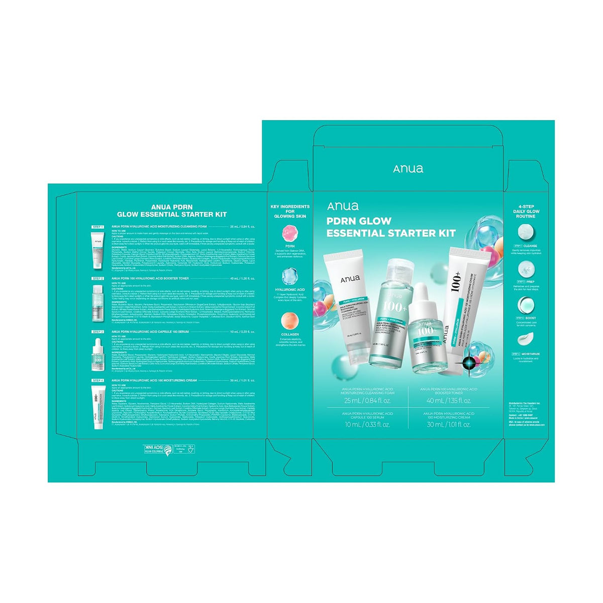 Kit de inicio esencial Anua Salmon DNA PDRN Glow | Set de cuidado d...