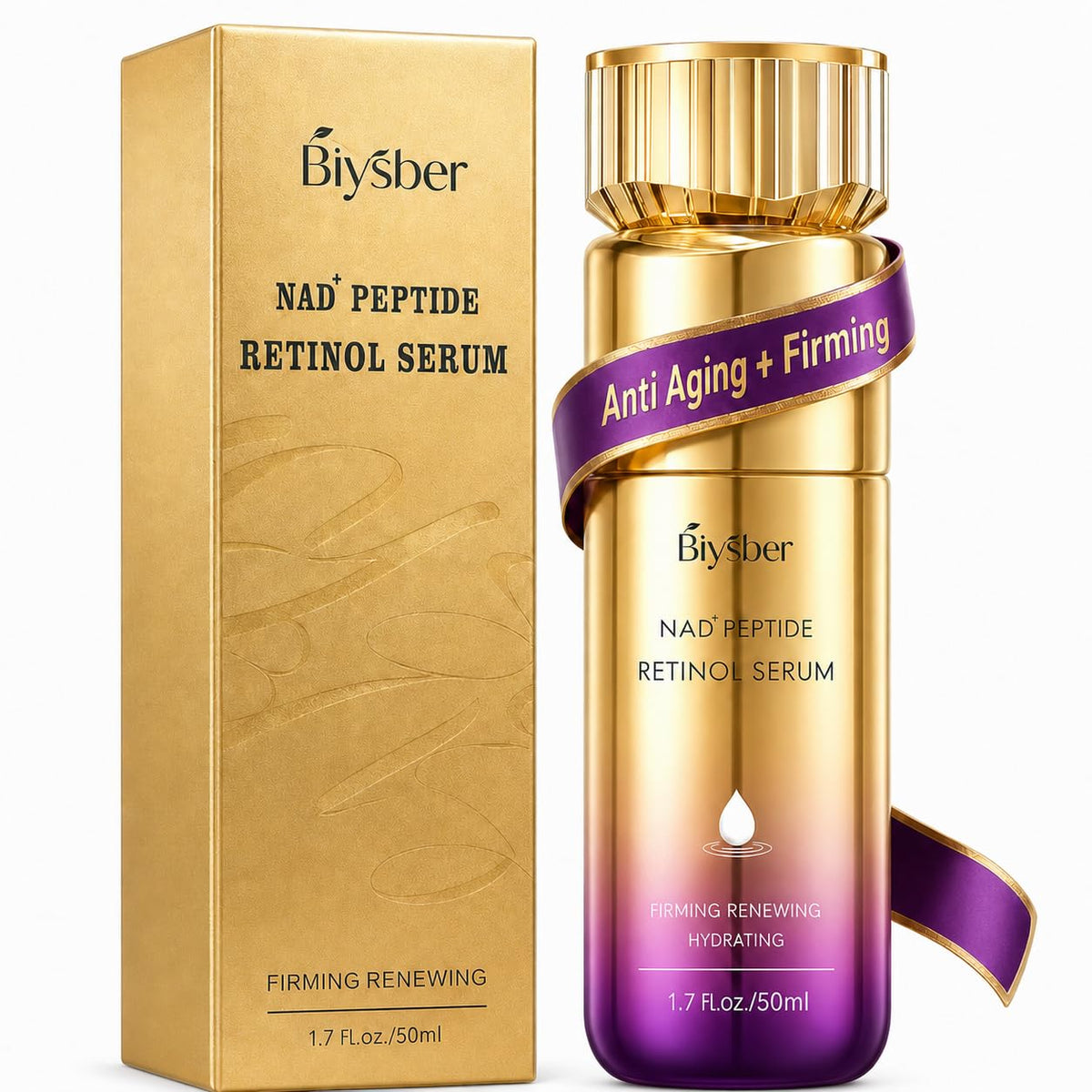 Suero de retinol para cara y cuello con péptido y NAD+, colágeno re...