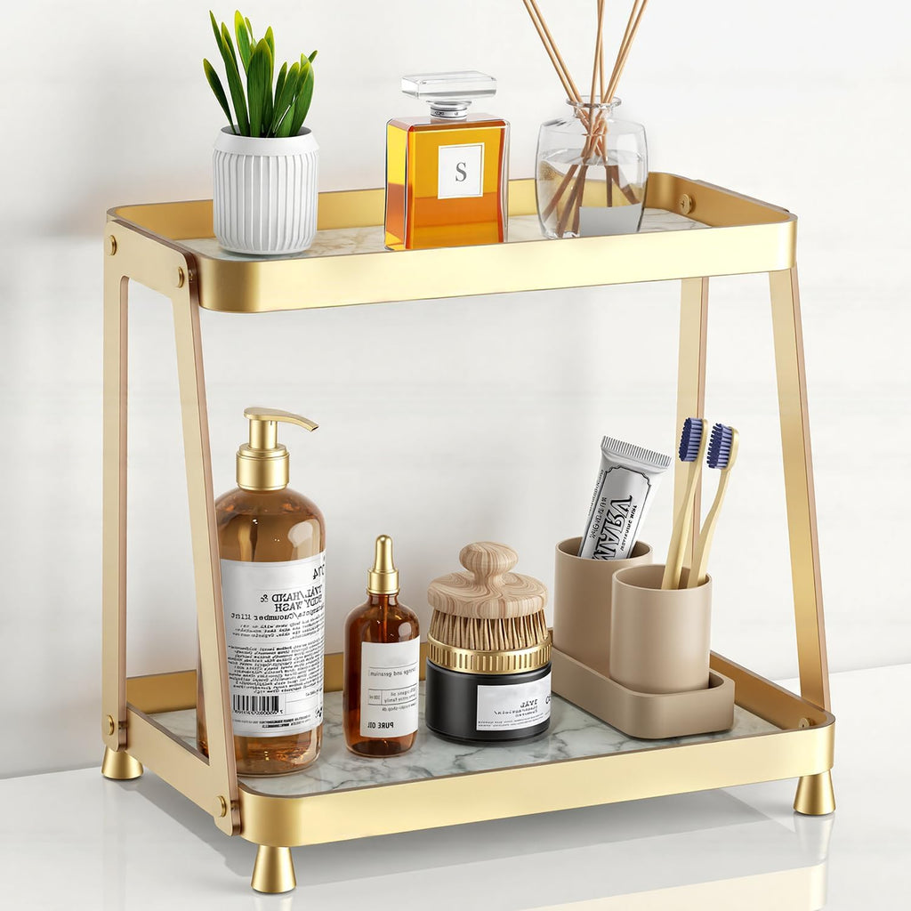 Organizador de mostrador de baño, organizador de maquillaje acrílic...