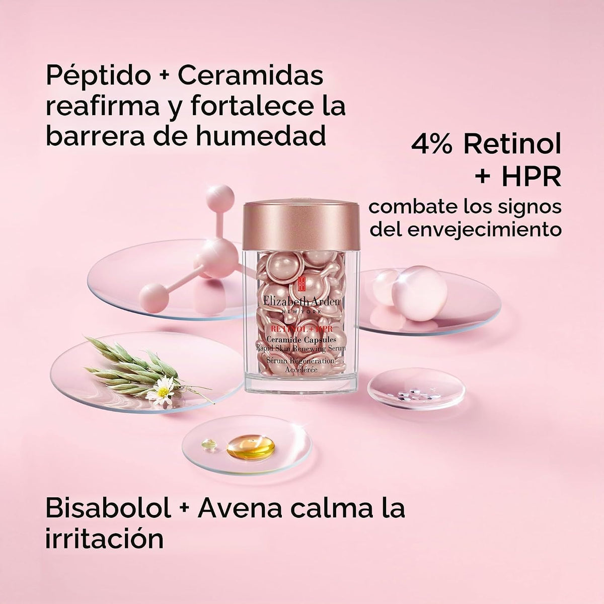 Cápsulas de suero facial de retinol + HPR de ceramidas de Elizabeth...