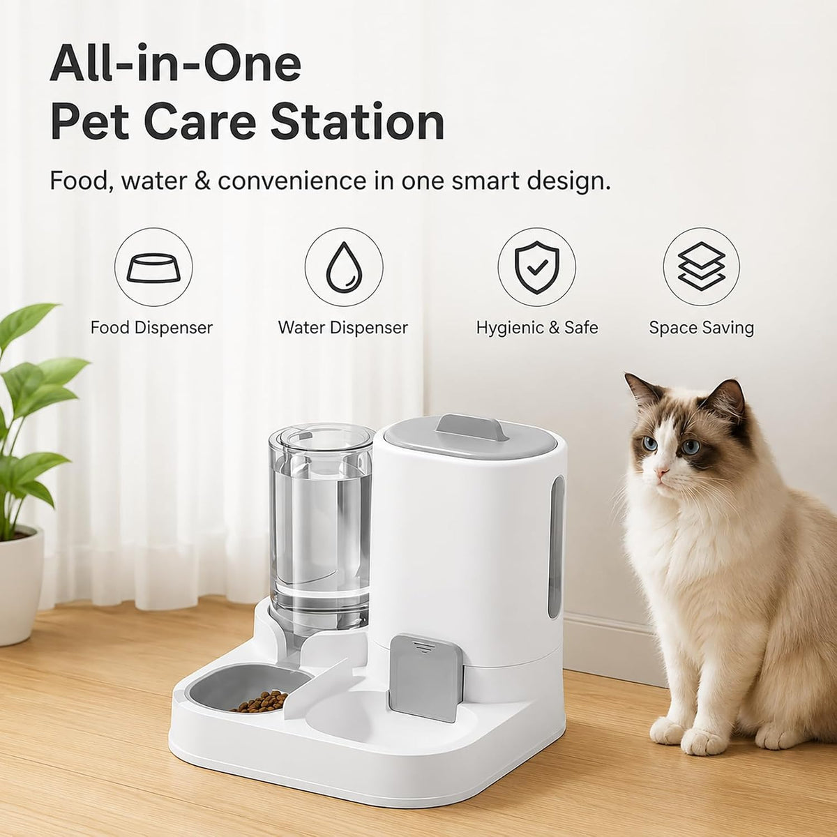Gravity - Comedero para gatos y dispensador de agua para perros peq...