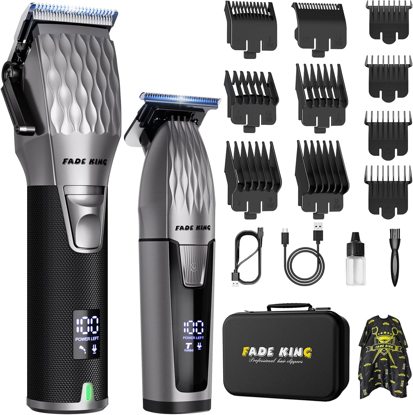 FADEKING® Cortadora de pelo inalámbrica y recortadora de barba para...