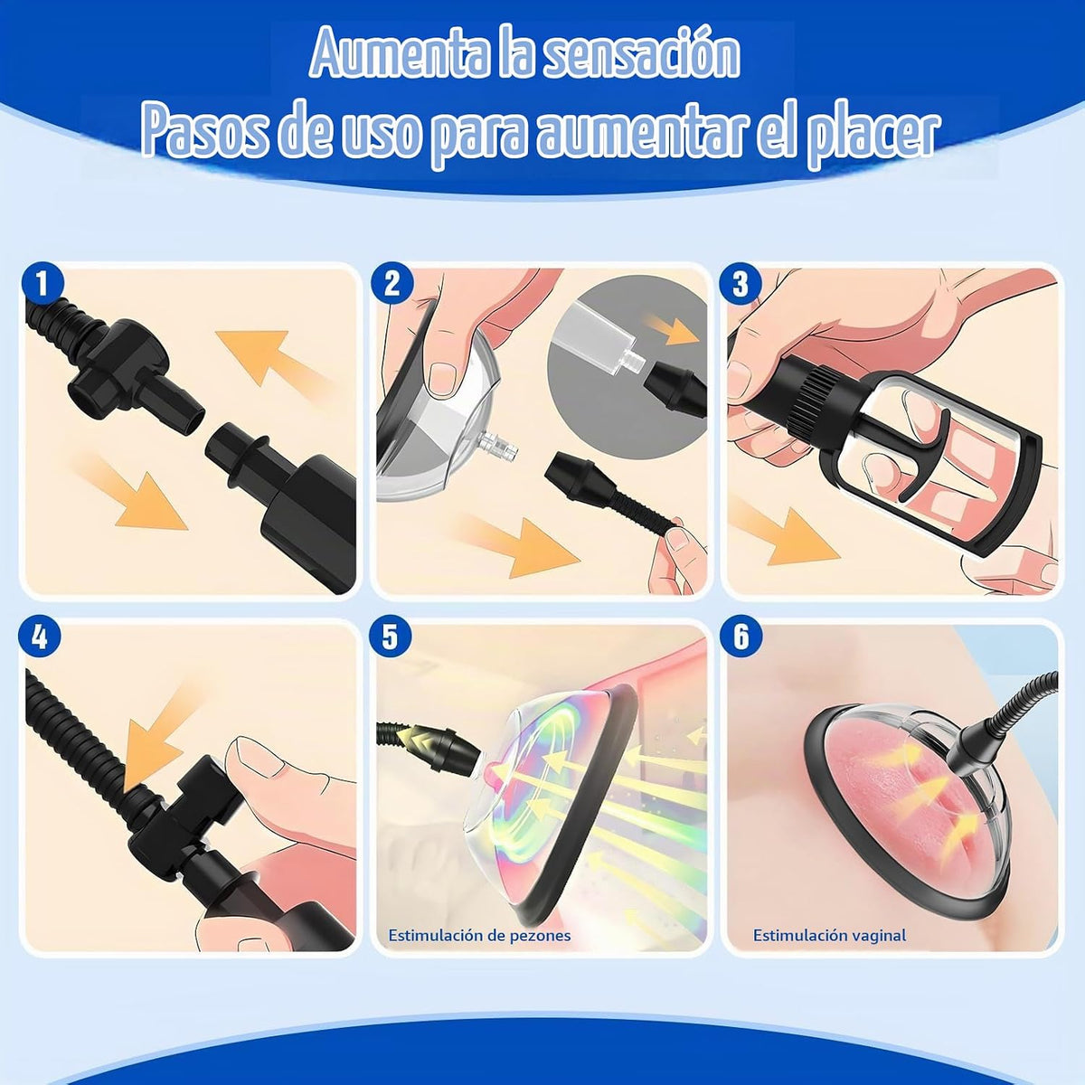 Bomba de pene bomba de coño 2 en 1 juguete para adultos, extensor d...