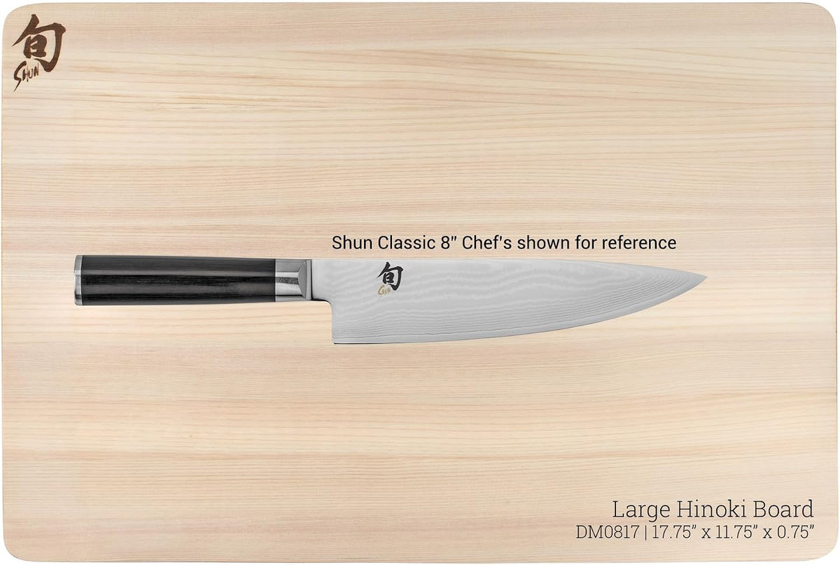 Shun Cutlery - Tabla de cortar grande Hinoki, 17.75" x 11.75...
