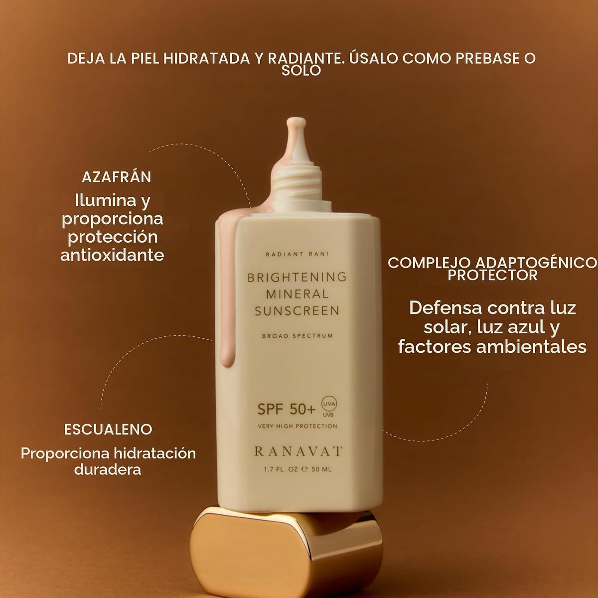 RANAVAT - Protector solar mineral iluminador facial \u2013 Protecto...