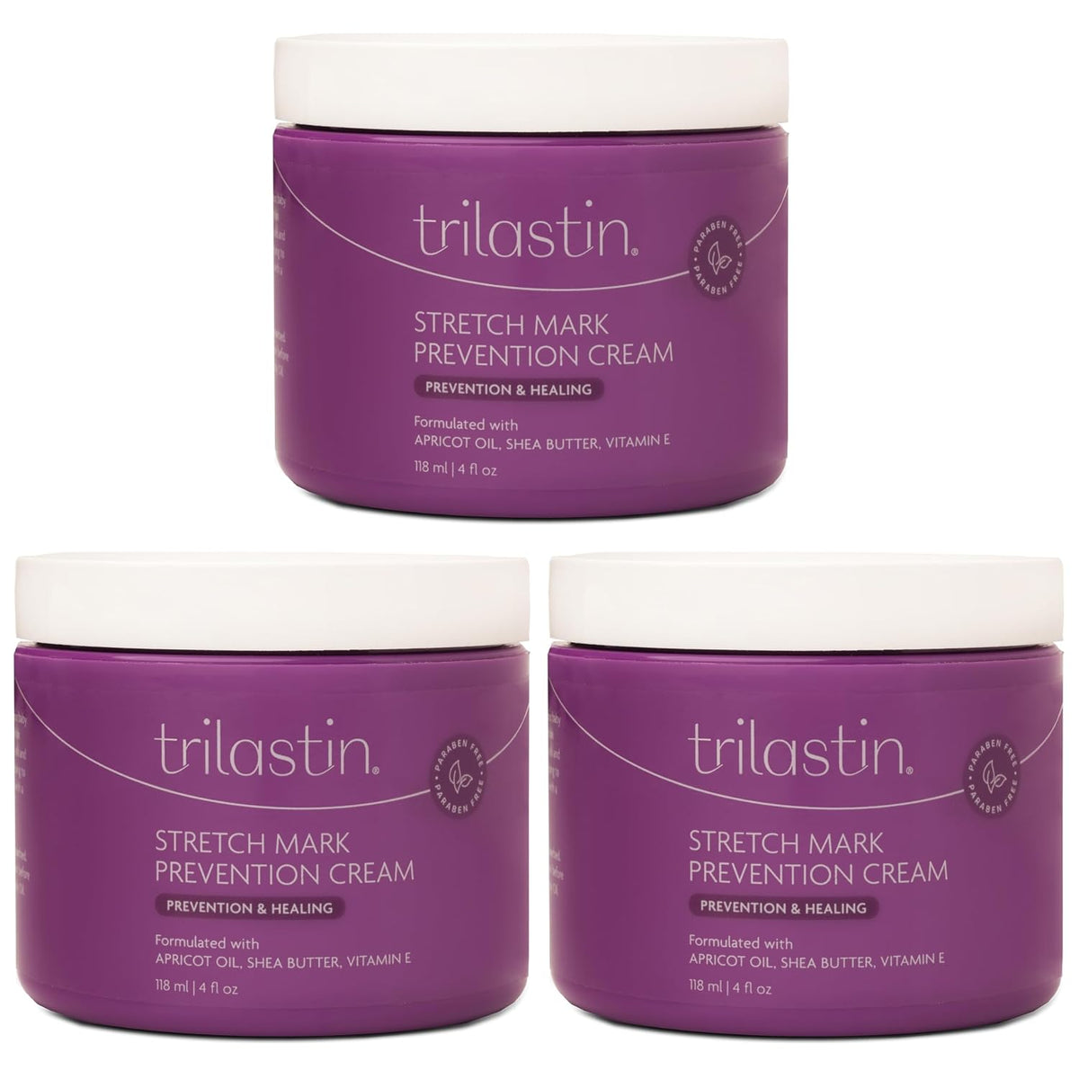 TriLASTIN Crema de estrías para el embarazo, crema hidratante para...