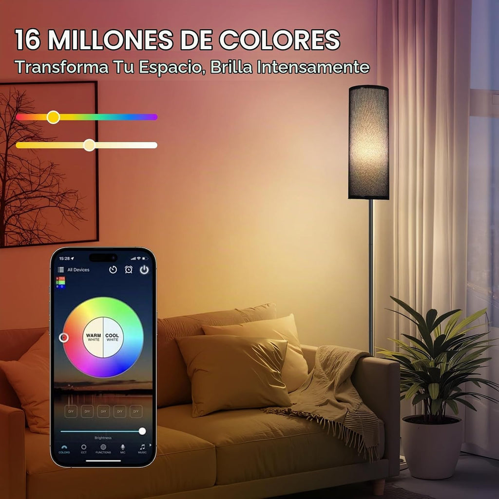 FRIDEKO HOME Lámpara de pie, iluminación ambiental que cambia de co...