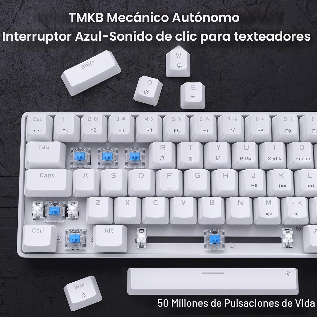 DIERYA T68SE - Teclado mecánico 60% para juegos, ultra compacto Min...