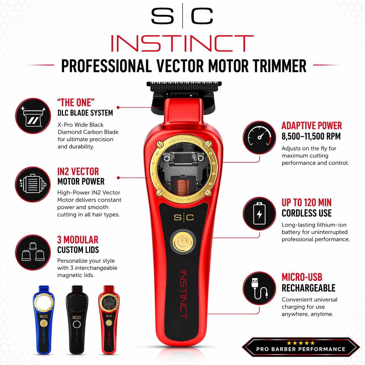 Stylecraft Instinct Cortapelos inalámbrico profesional IN2 Motor ve...