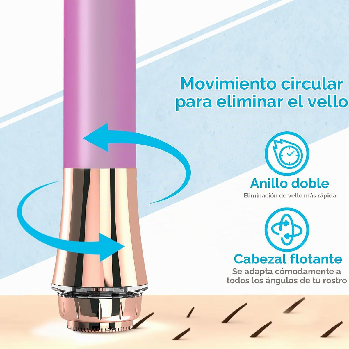 iMusthav Depilación facial impecable recargable para mujeres con lu...