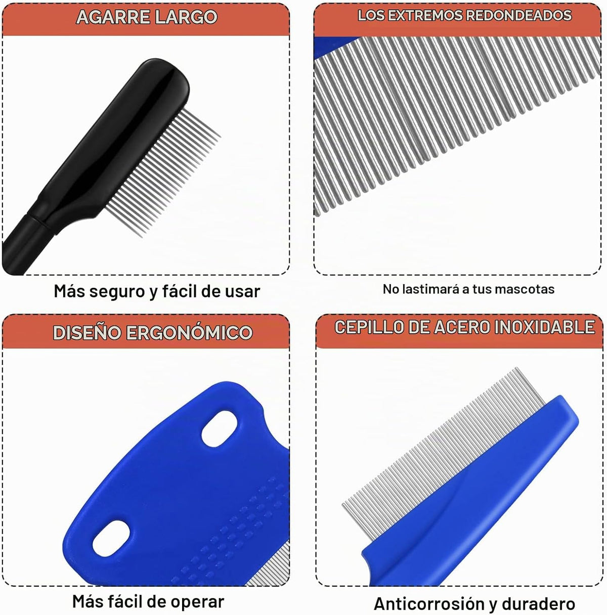 5 Piezas Peines para Ojos de Perro Removedores de Manchas de Lágrim...