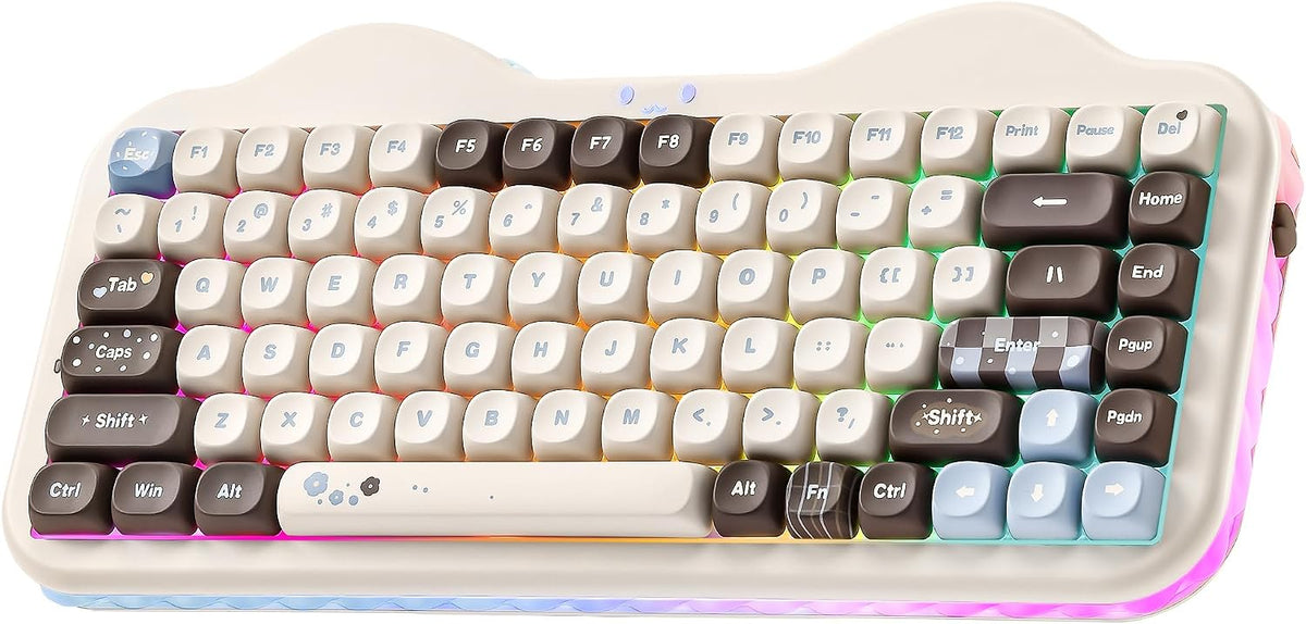 YUNZII C75 Lindo teclado mecánico inalámbrico 75% (Choco, interrupt...