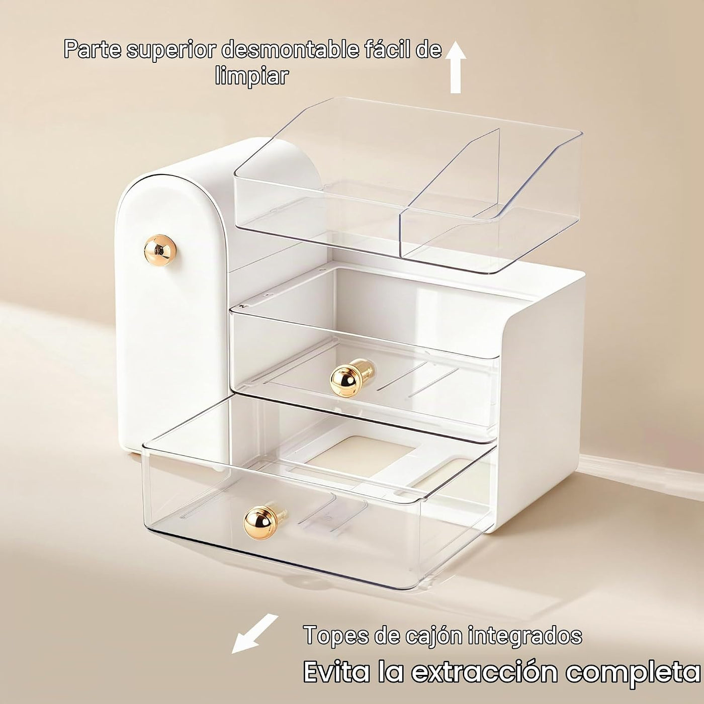 HBlife Organizador de maquillaje con cajones, organizadores de toca...