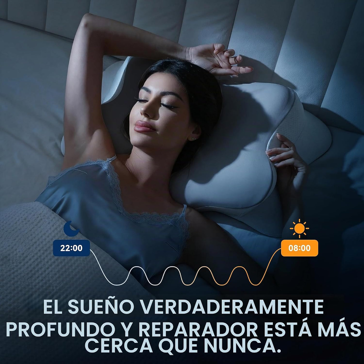 MOLBOX Almohada cervical para el dolor de cuello, espuma viscoelást...