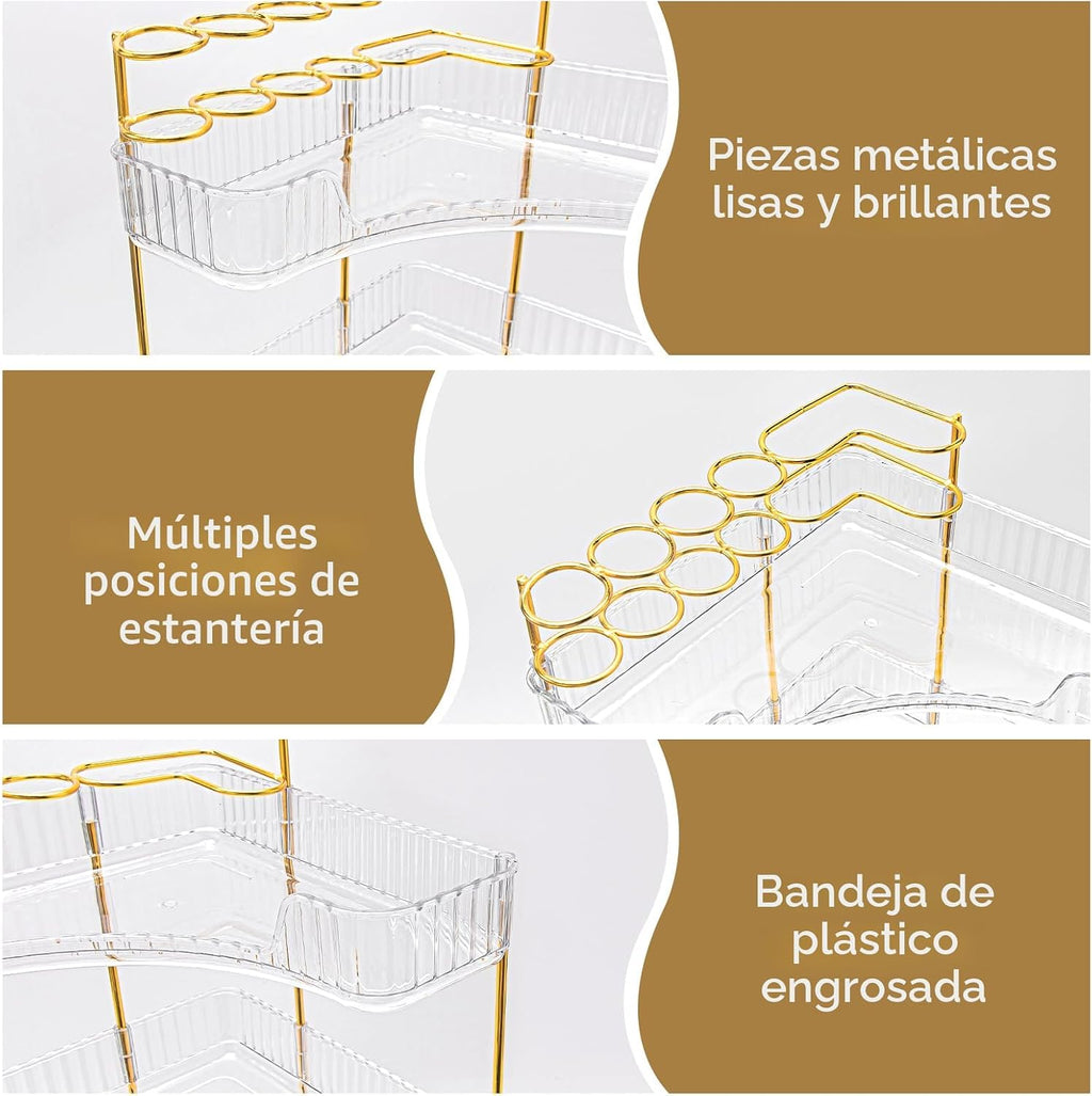 NATURE'S SOURCE Organizador de maquillaje para tocador, organiz...
