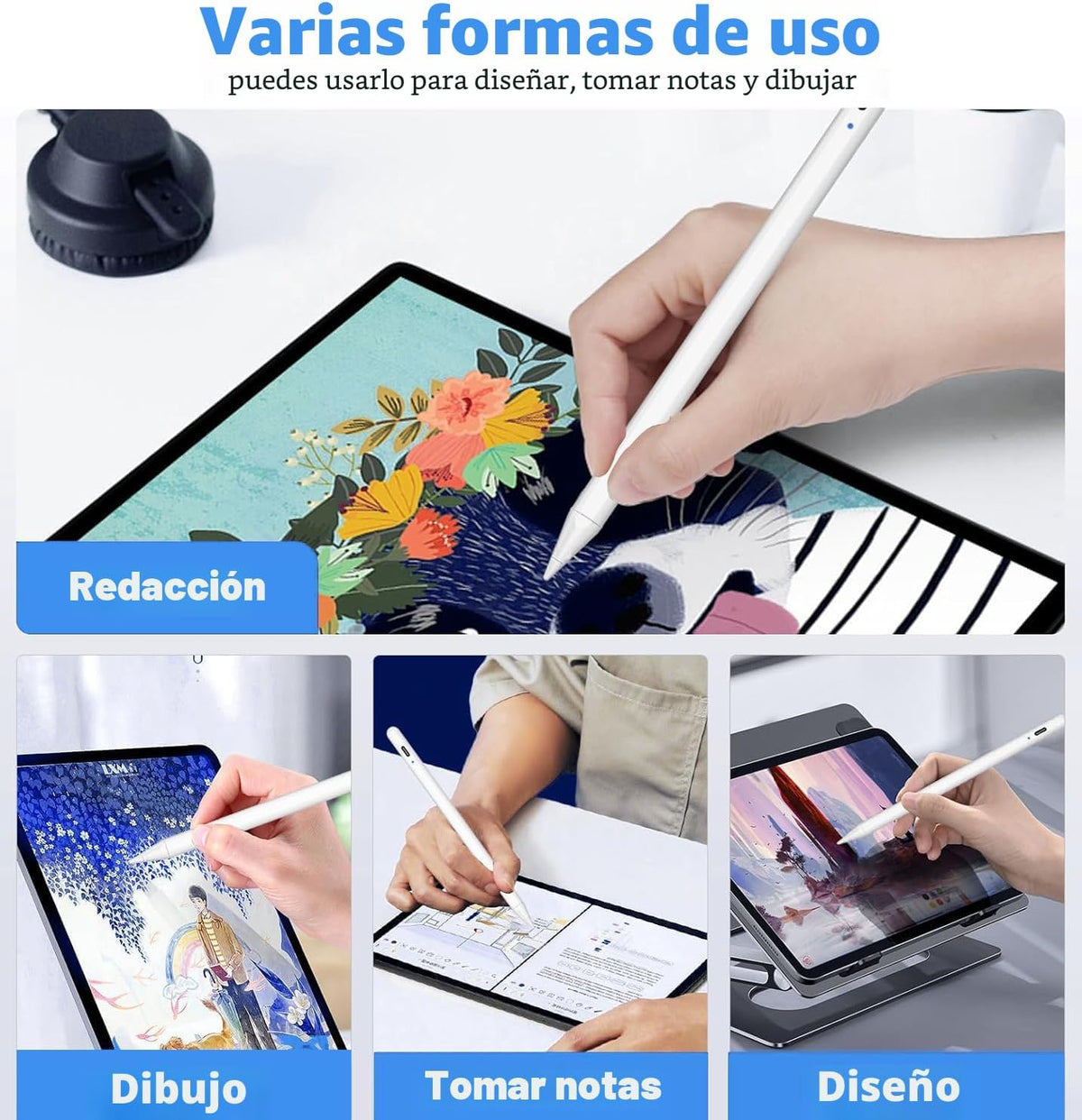 Lápiz capacitivo para iPad A16 11ª\/10ª rechazo de palma y carga rá...