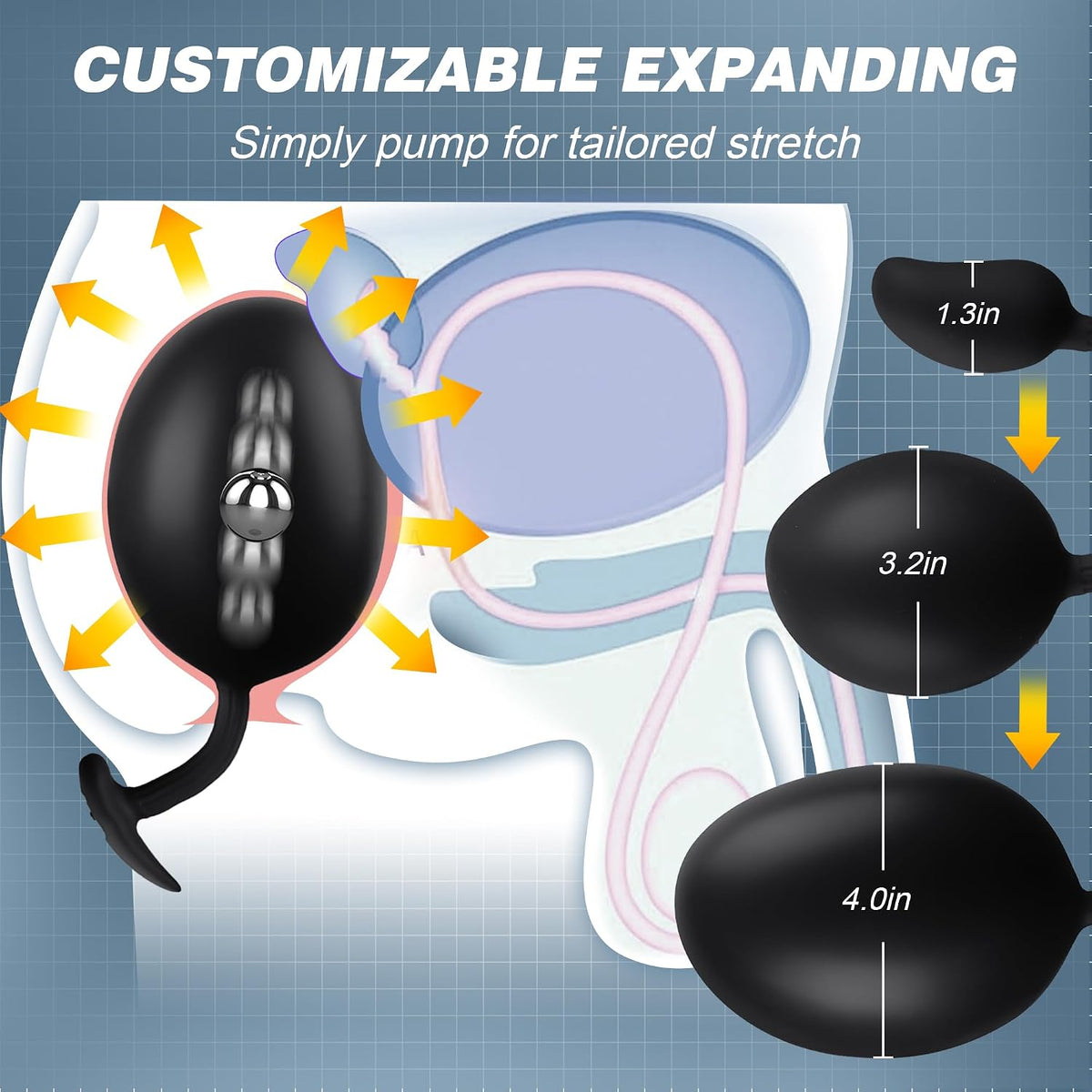 Tapón Anal Inflable Tapón Anal Grande - AMPLPUMP Consolador Inflabl...