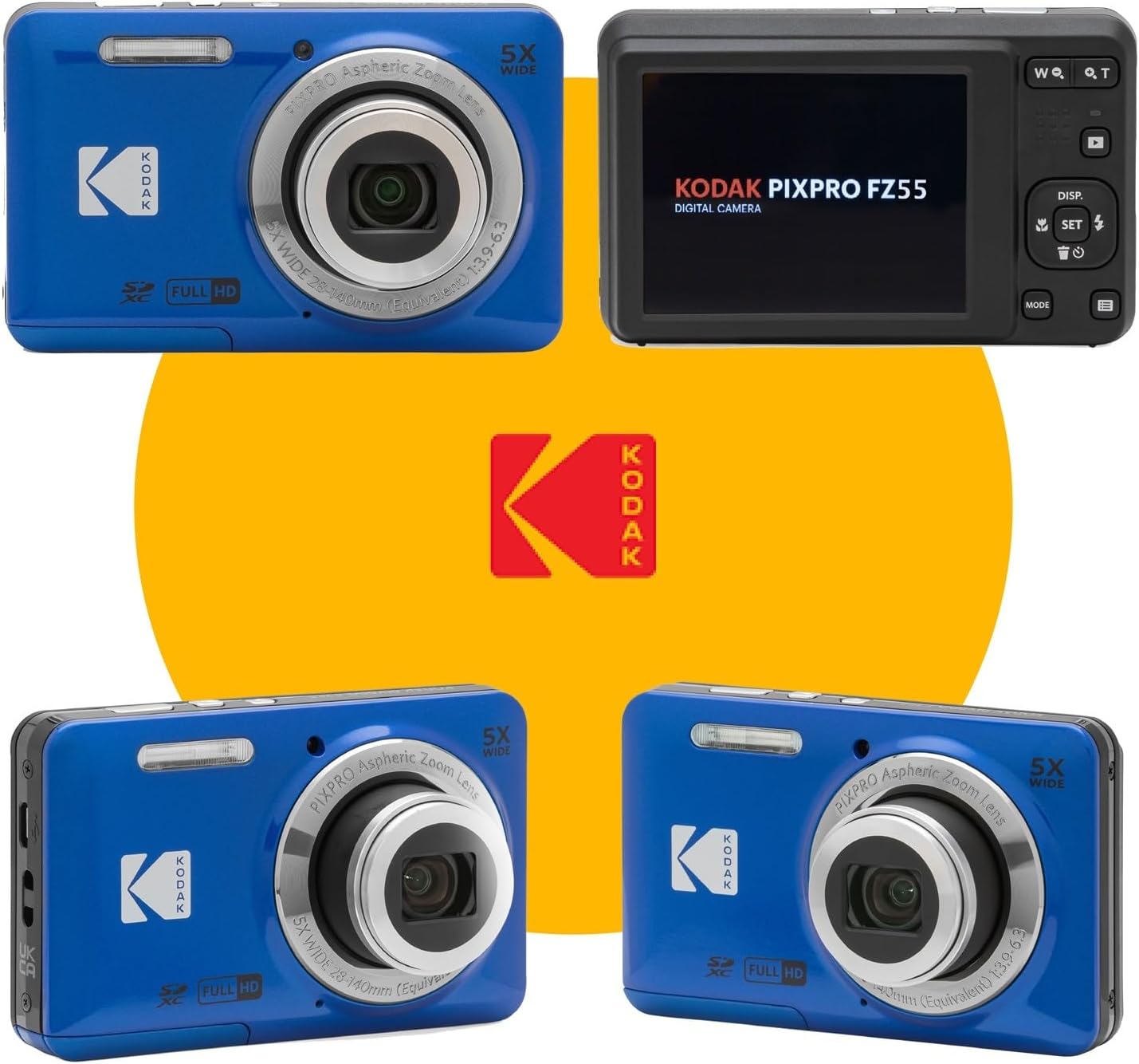 KODAK PIXPRO FZ55 cámara digital de punto y disparo de 16 Mp, zoom...