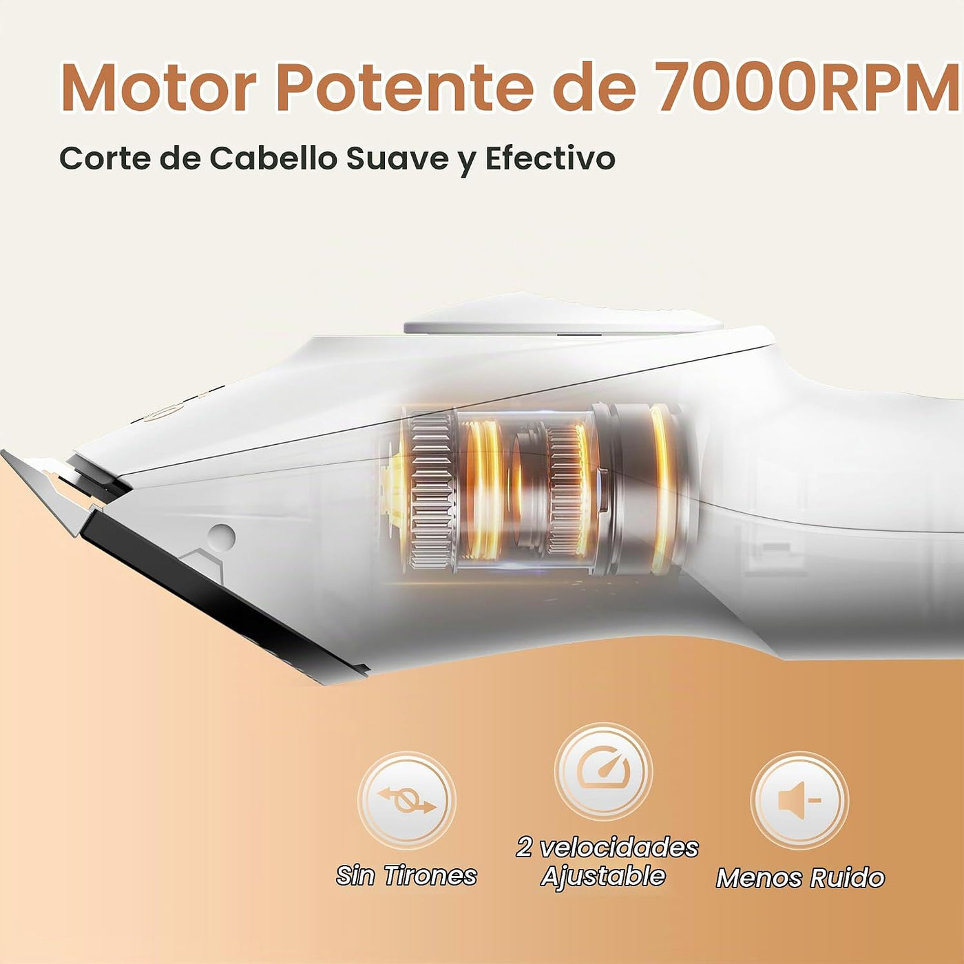 OLOV PROFESSIONAL Cortapelos para hombres, kit de cortapelos inalám...