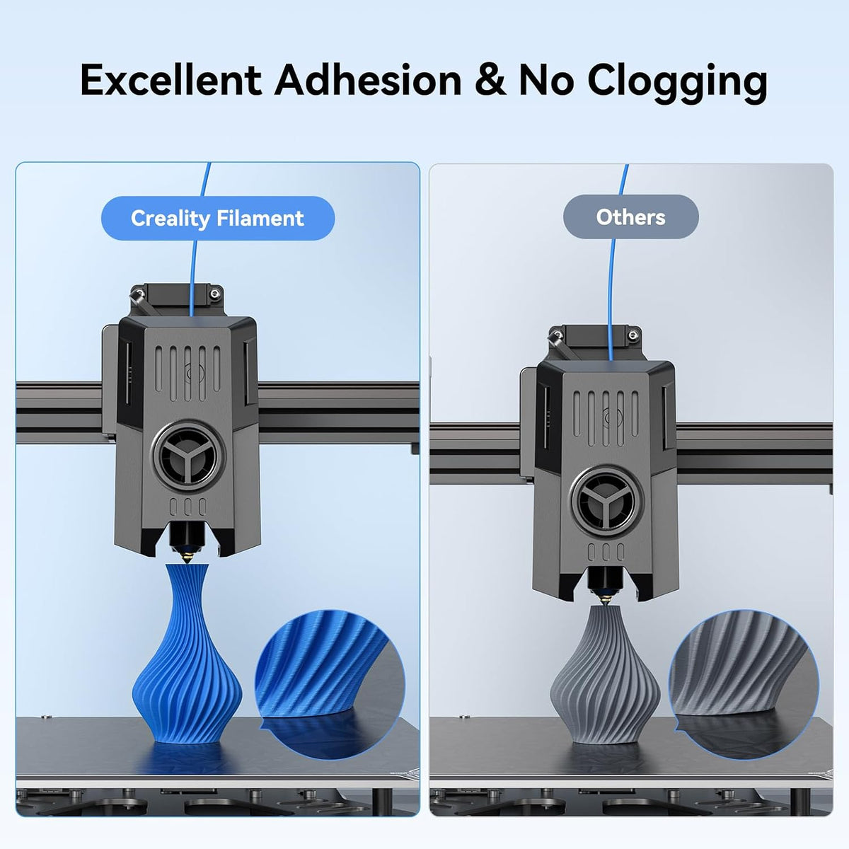 Creality Filamento PLA para impresora 3D, negro, blanco y gris, paq...