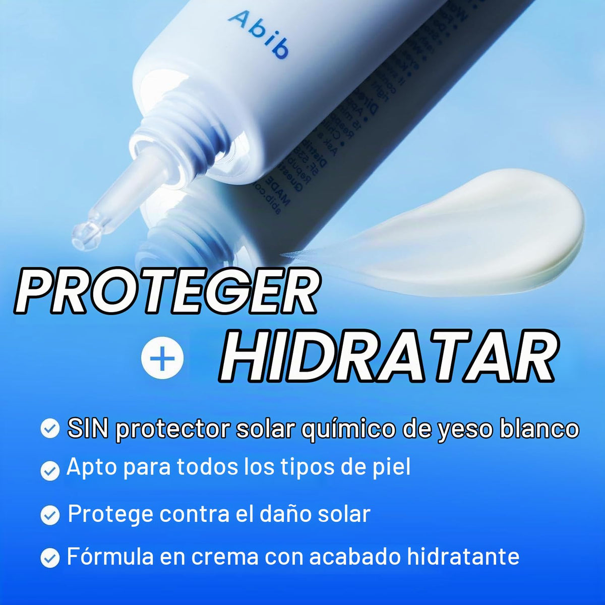 Abib Set de regalo con SPF sin fundición blanca 4EA, esenciales de...
