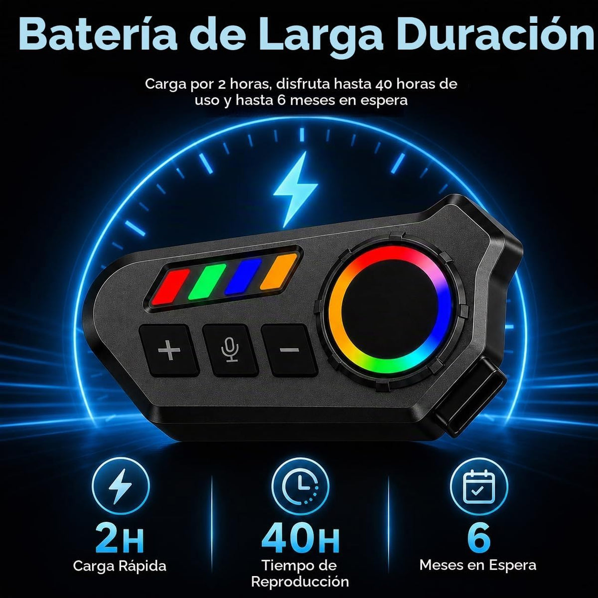 DVKIX Auriculares Bluetooth para casco de motocicleta, batería 40H,...